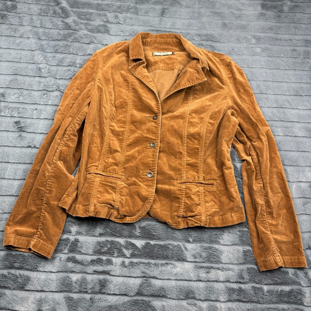 Jordache Womens Camel Brown Corduroy Blazer Jacket XL 10 9380 7W J
